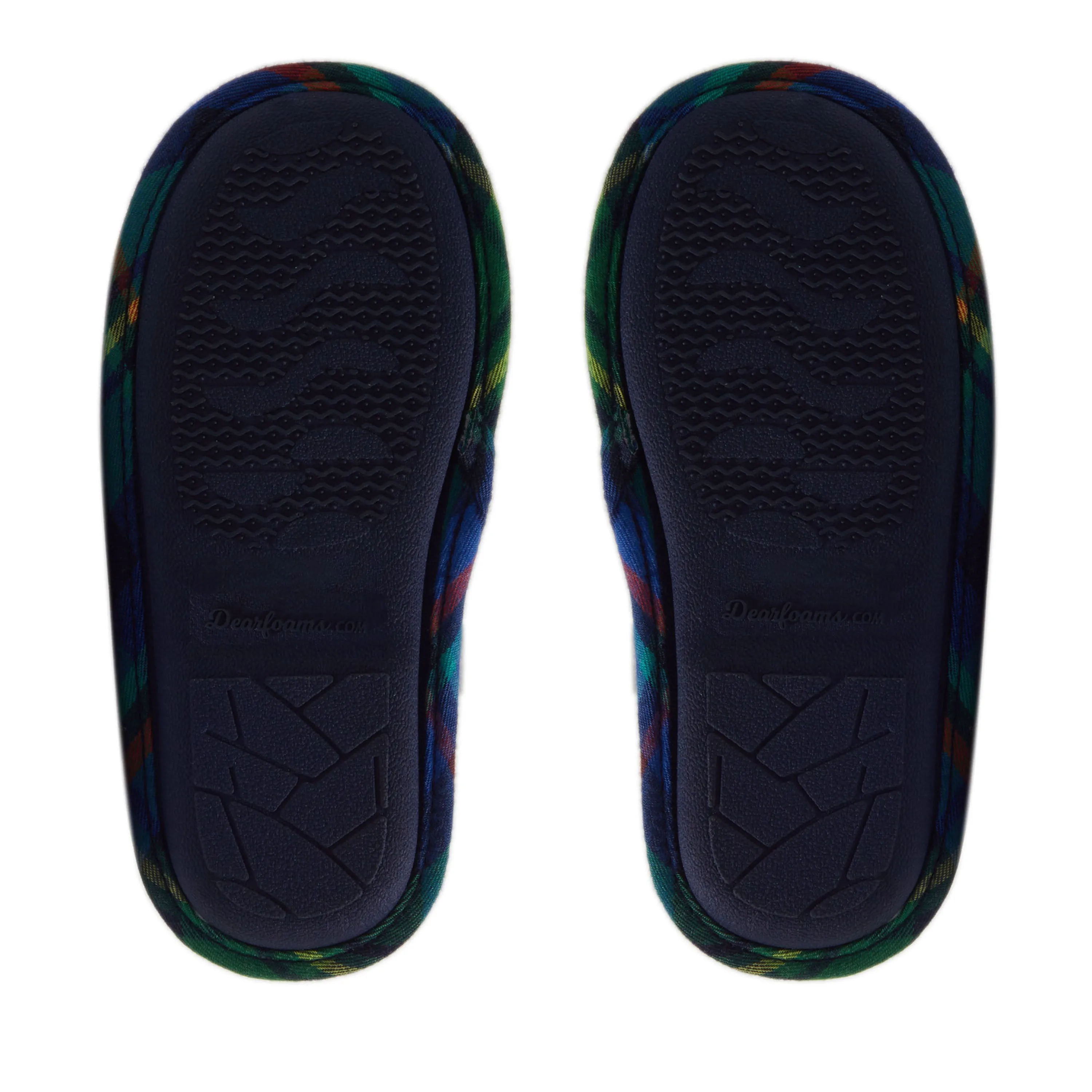 Dearfoams Kids Lil Bear Plaid Scuff Slipper