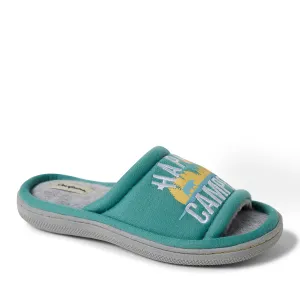 Dearfoams Kids Unisex Lennox Happy Camper Sweatshirt Slide Slipper