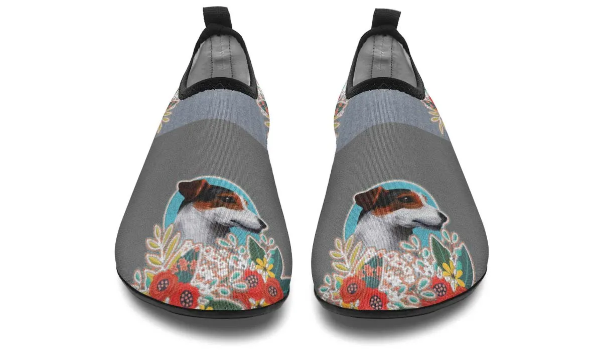 Denim Style Jack Russell Aqua Barefoot Shoes