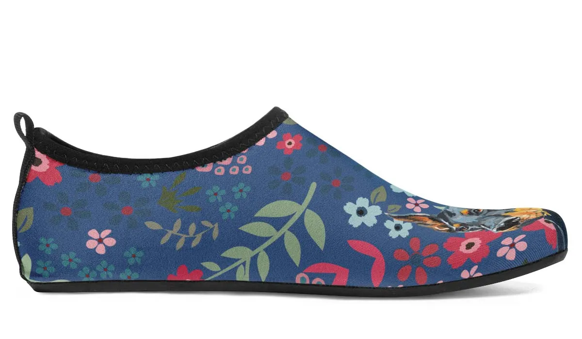 Doberman Sweetheart Aqua Barefoot Shoes
