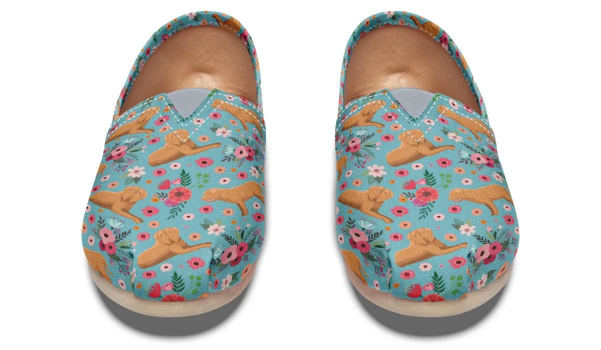 Dogue de Bordeaux Flower Casual Shoes