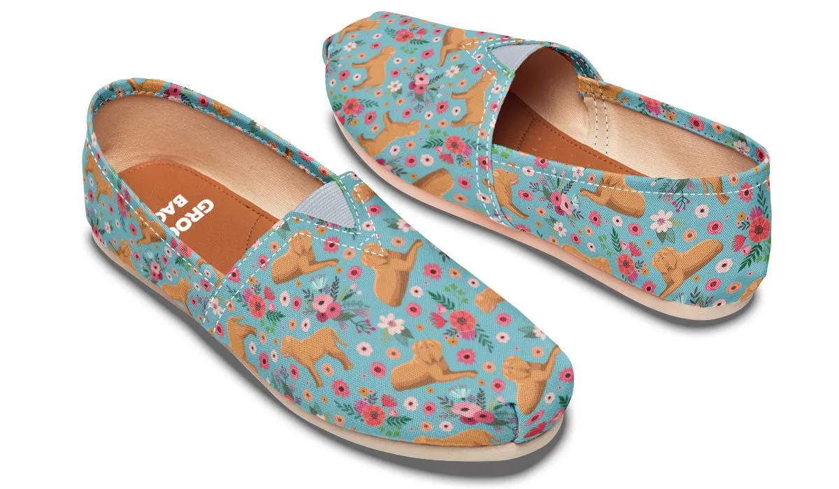 Dogue de Bordeaux Flower Casual Shoes