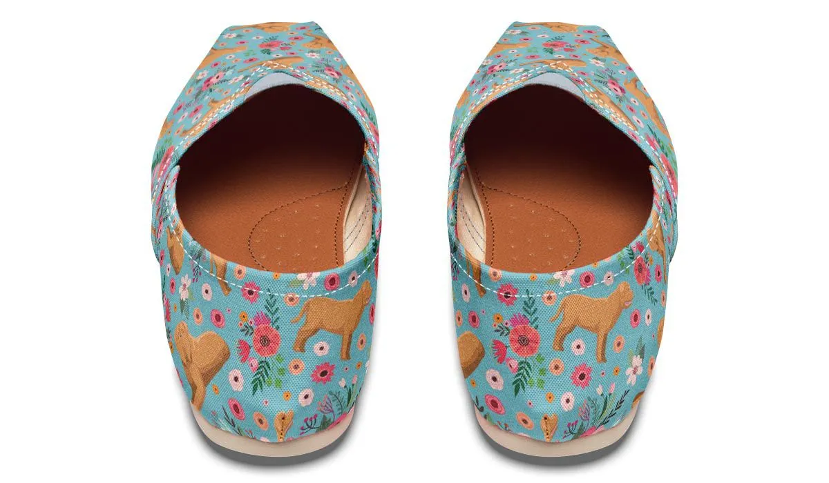 Dogue de Bordeaux Flower Casual Shoes