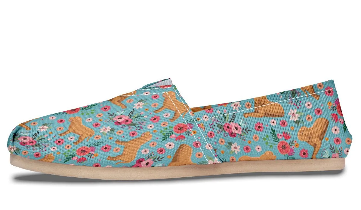 Dogue de Bordeaux Flower Casual Shoes