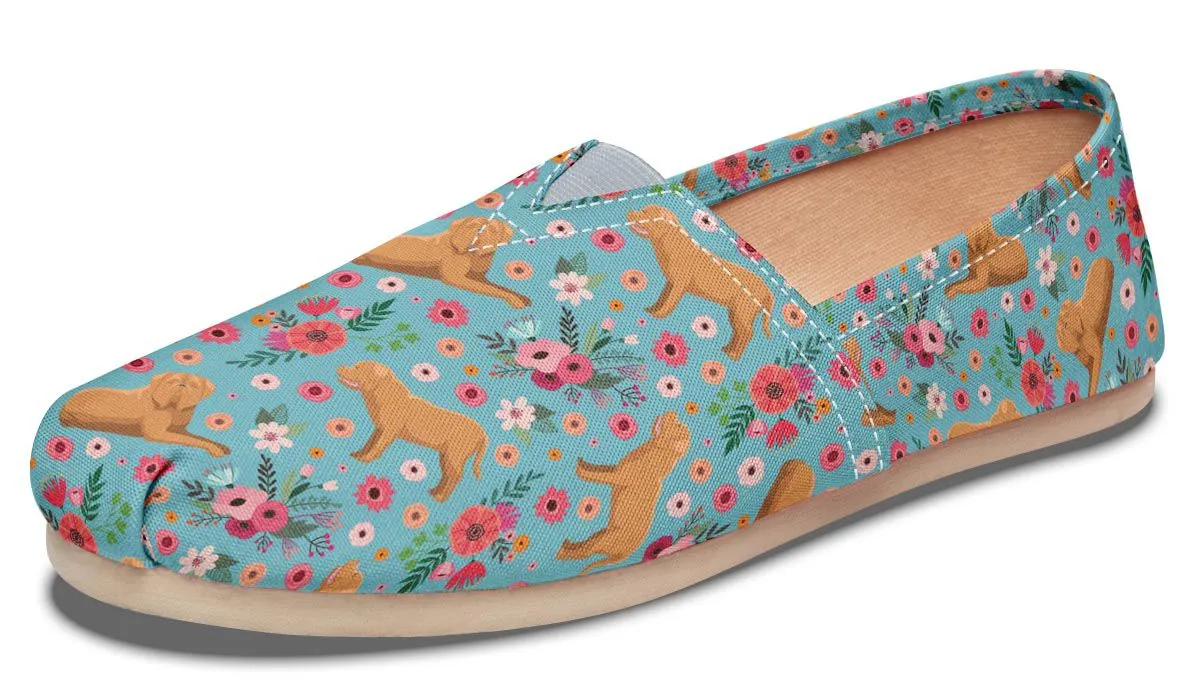 Dogue de Bordeaux Flower Casual Shoes