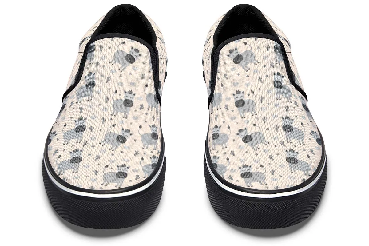 Donkey Pattern Slip-On Shoes