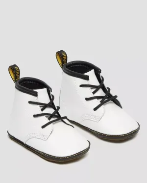 Dr. Martens 1460 Crib Bootie Baby 3 White Leather Round Toe Ankle Boots ERK296 (White,3)