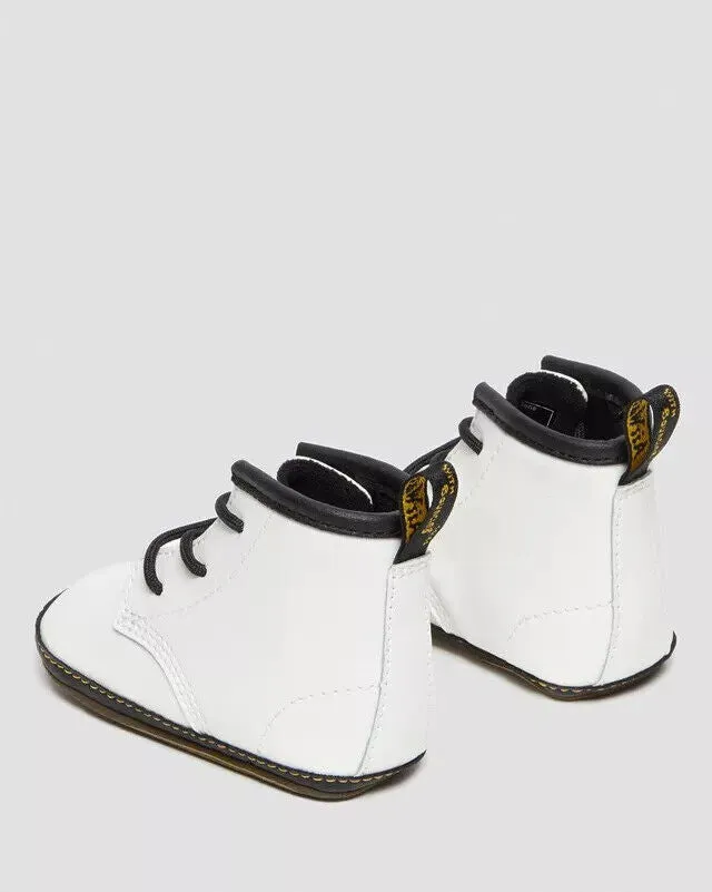 Dr. Martens 1460 Crib Bootie Baby 3 White Leather Round Toe Ankle Boots ERK296 (White,3)
