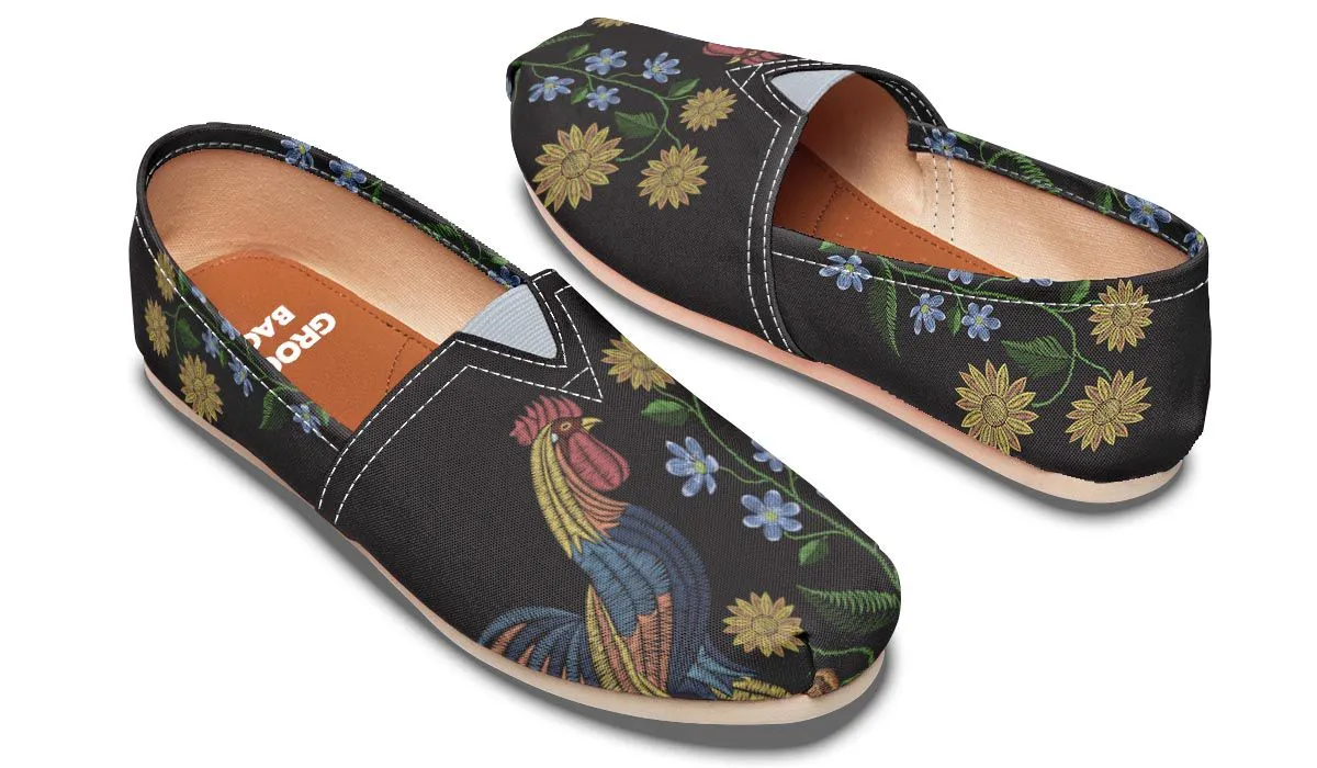 Embroidery Chicken Casual Shoes