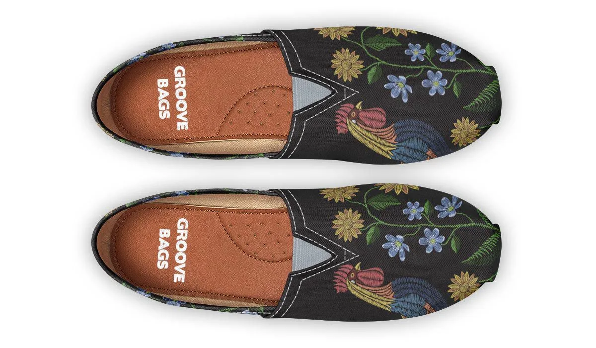 Embroidery Chicken Casual Shoes