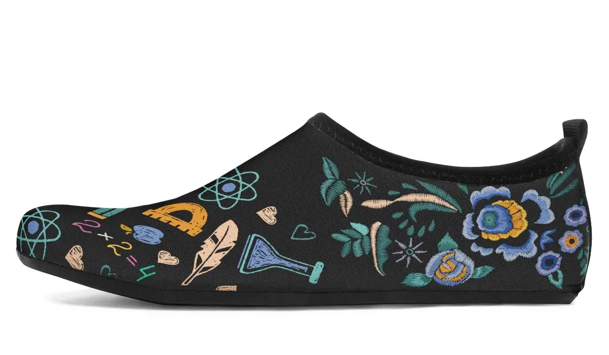 Embroidery Teaching Aqua Barefoot Shoes
