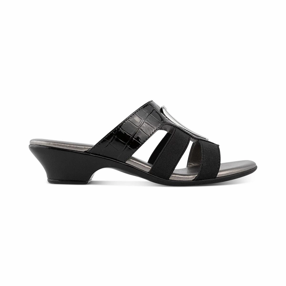 Engle Womens Leather Strappy Wedge Sandals