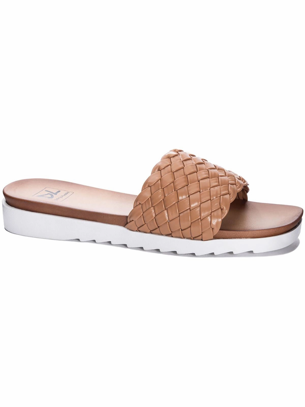 Enjoy It Womens Faux Leather Slip On Slide Sandals