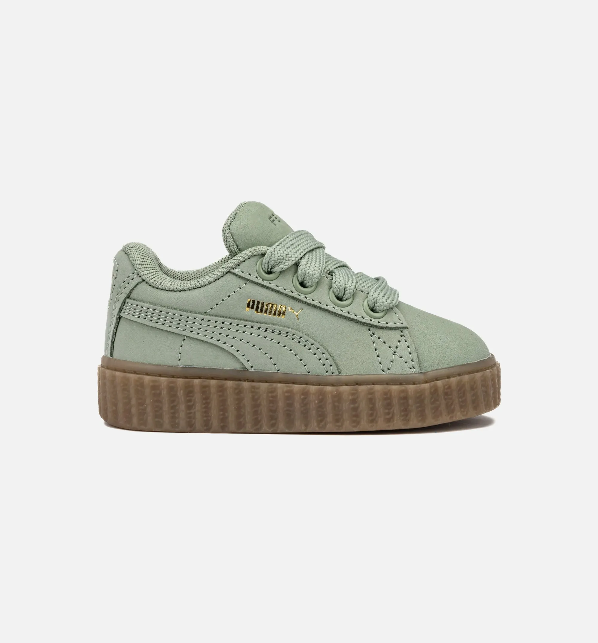 Fenty Creeper Phatty Earth Tone Infant Toddler Lifestyle Shoe - Green Fog/Gold/Gum