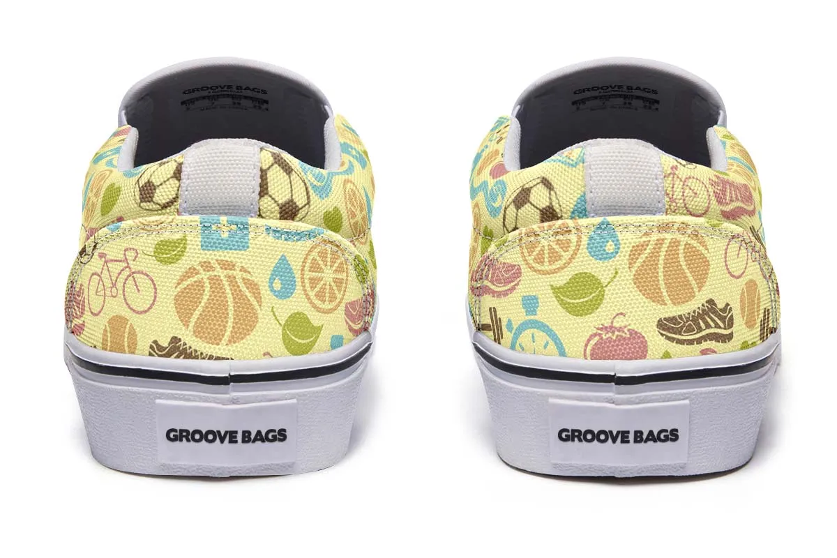 Fitness Training Pattern Slip-On Shoes