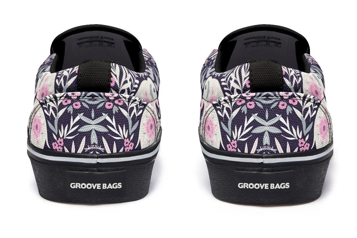 Floral Elephant Slip-On Shoes
