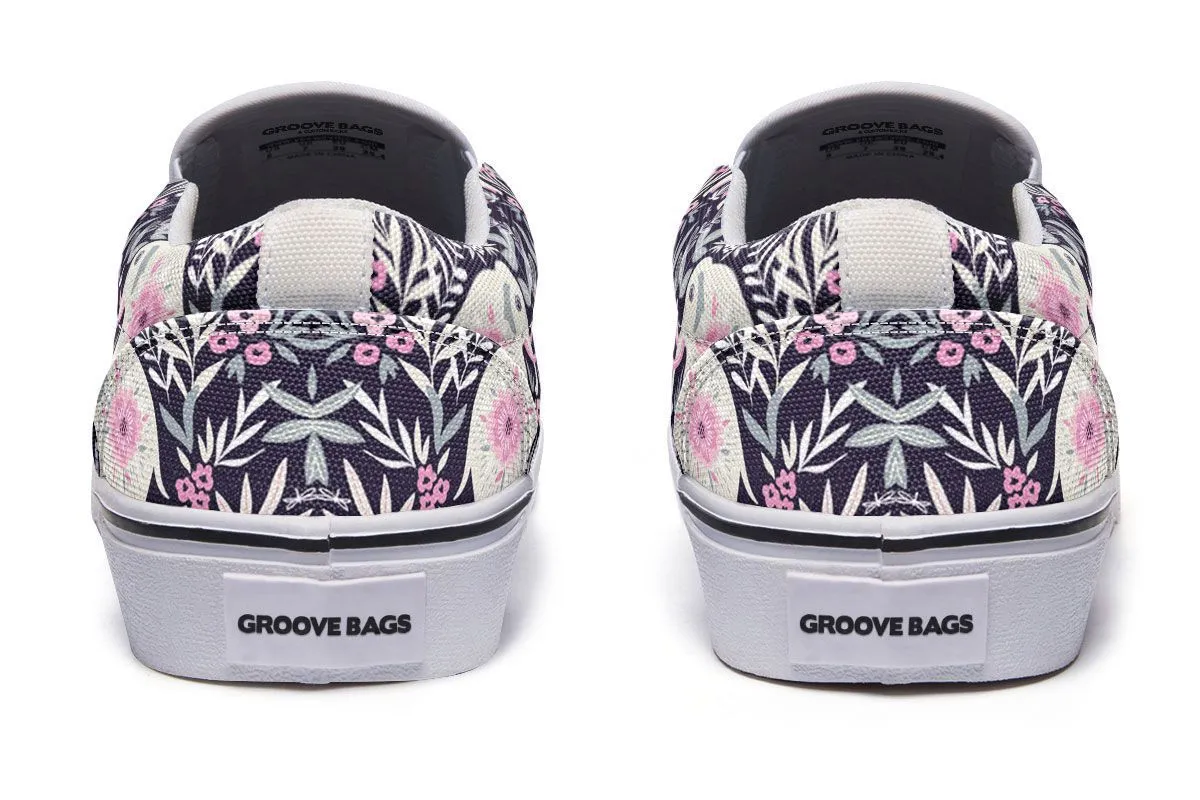 Floral Elephant Slip-On Shoes