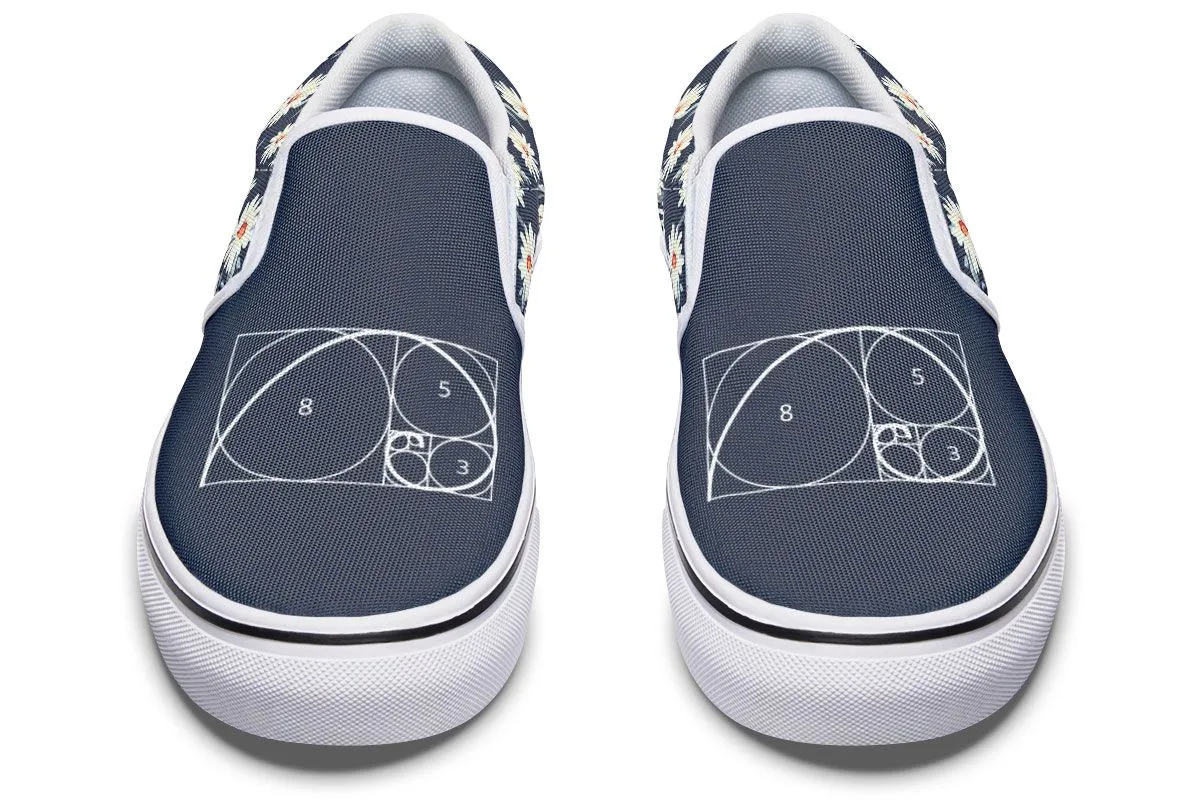Floral Golden Ratio Slip-On Shoes