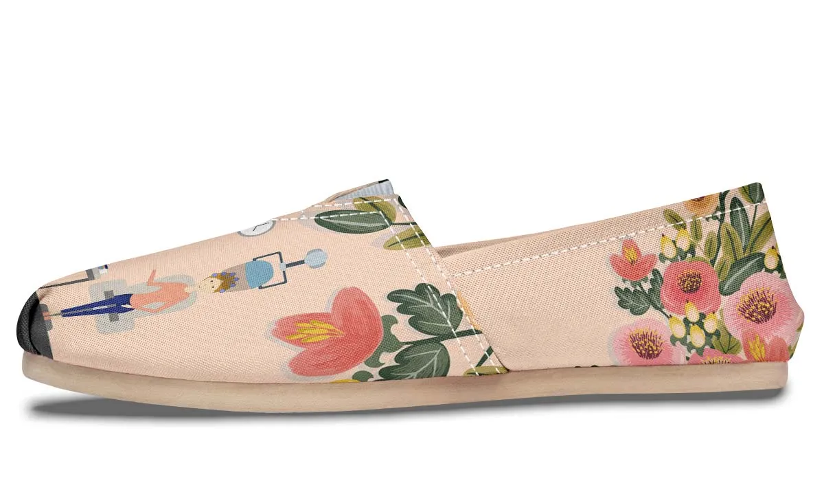 Floral Hair Dresser Casual Shoes