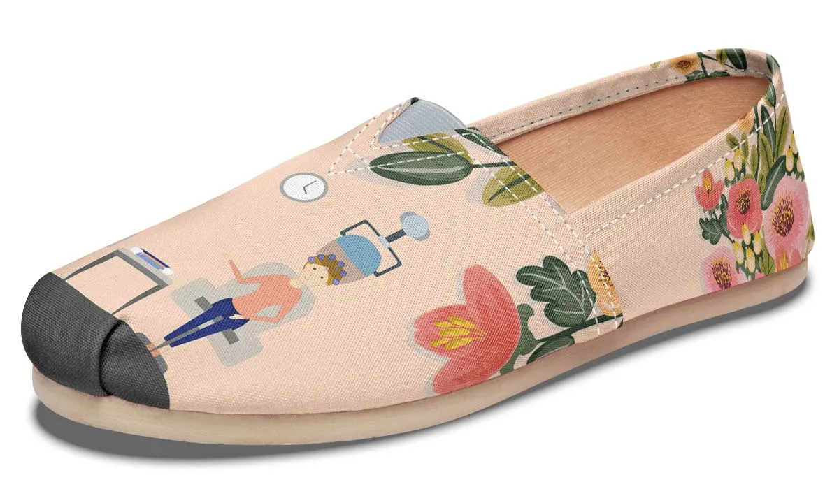 Floral Hair Dresser Casual Shoes