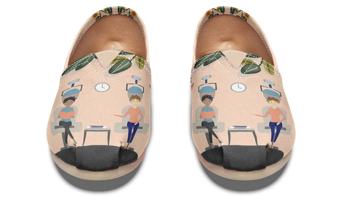 Floral Hair Dresser Casual Shoes