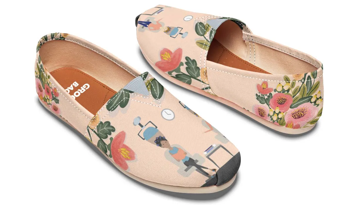 Floral Hair Dresser Casual Shoes