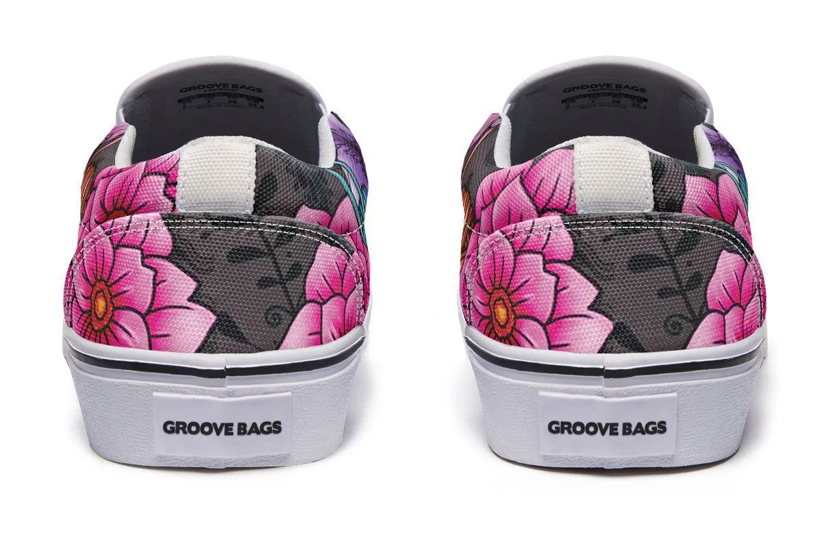 Floral Knitting Slip-On Shoes