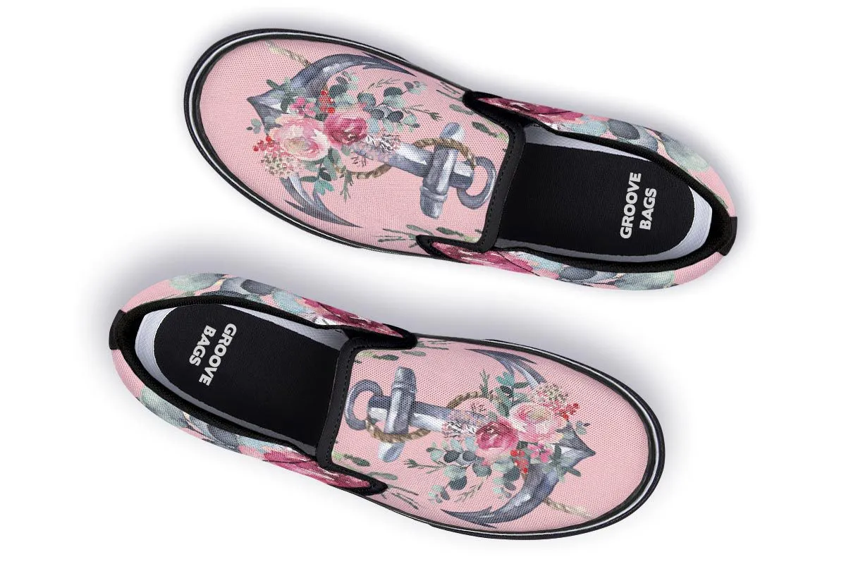 Floral Sailor Slip-On Shoes