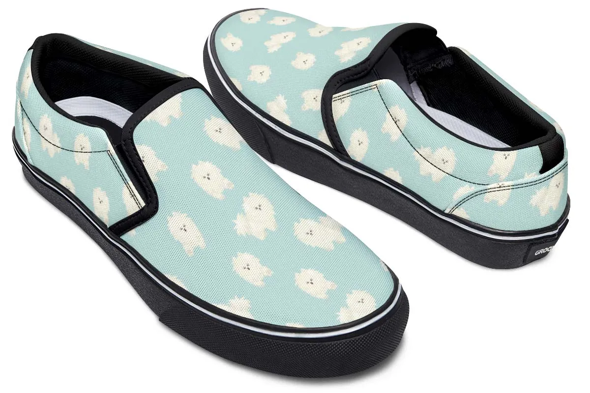 Fluffy American Eskimo Slip-On Shoes