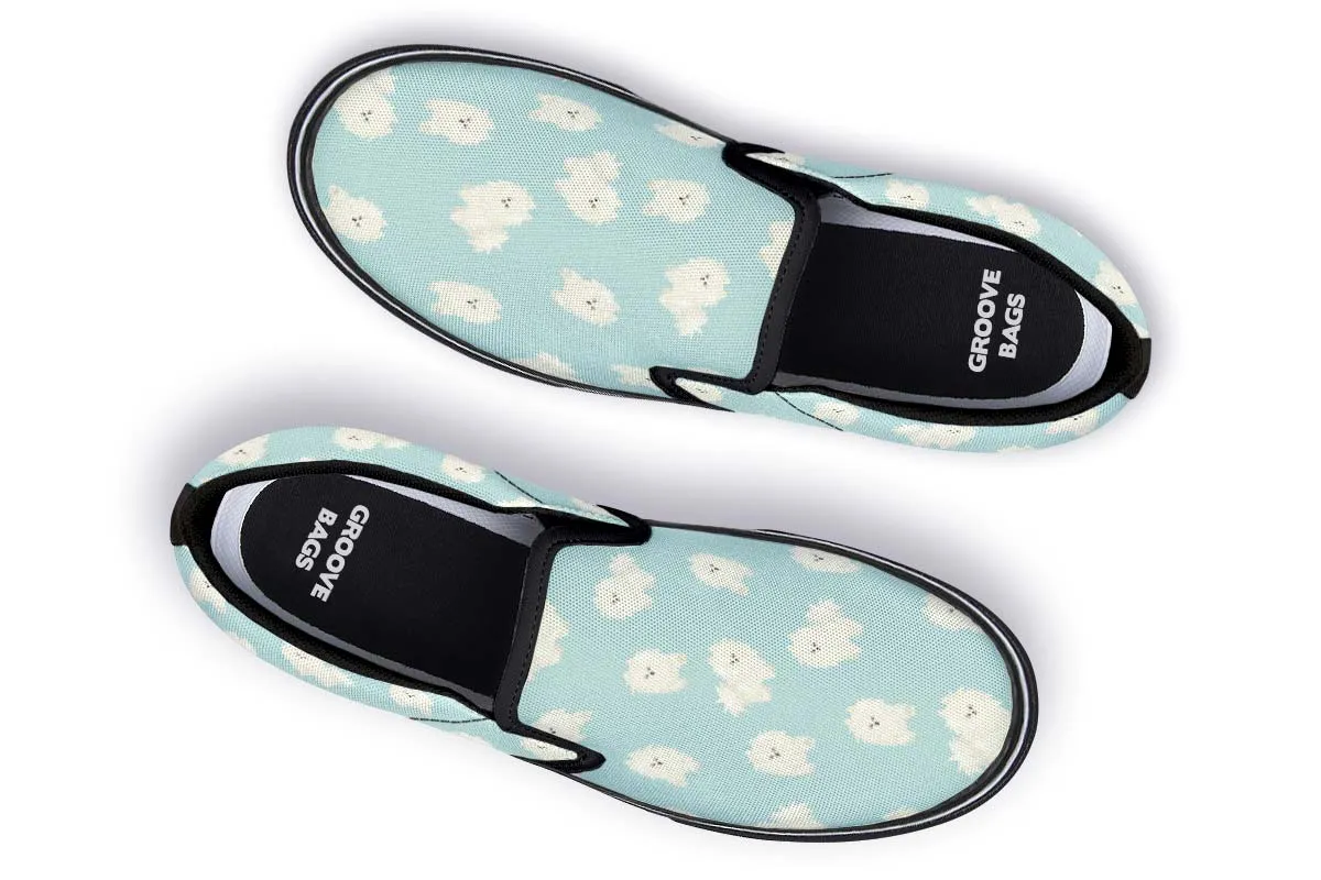 Fluffy American Eskimo Slip-On Shoes