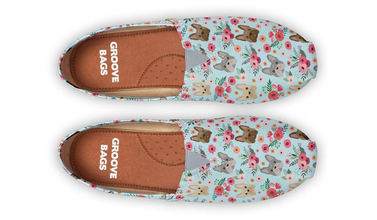 French Bulldog Flower Casual Shoes