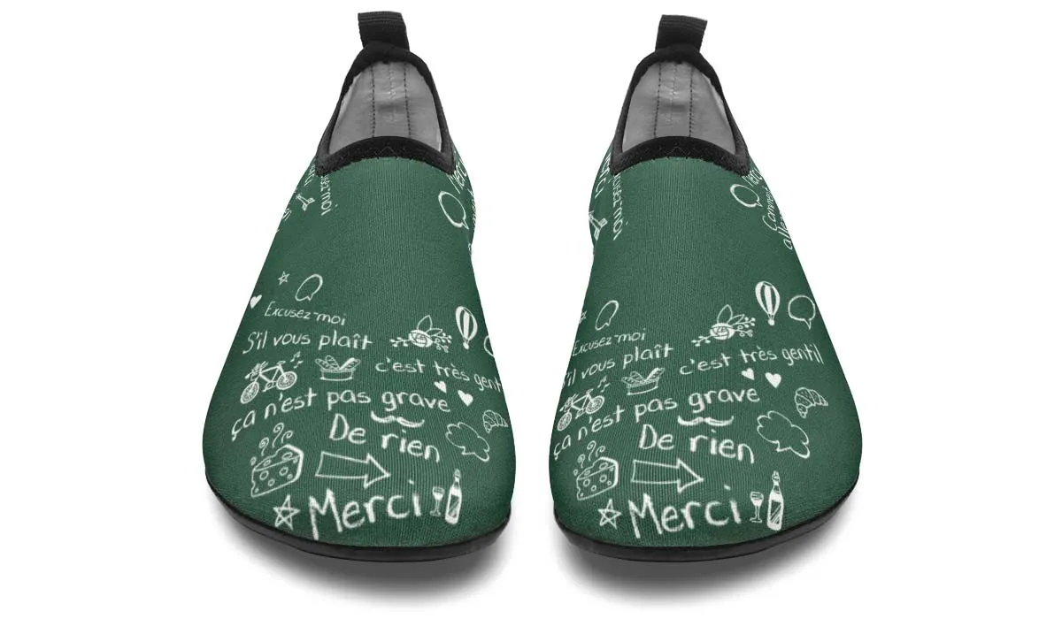 French Chalk Board Aqua Barefoot Shoes
