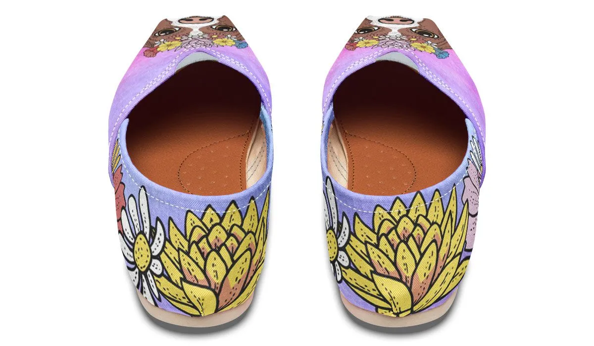 Fun Floral German Shorthair Casual Shoes
