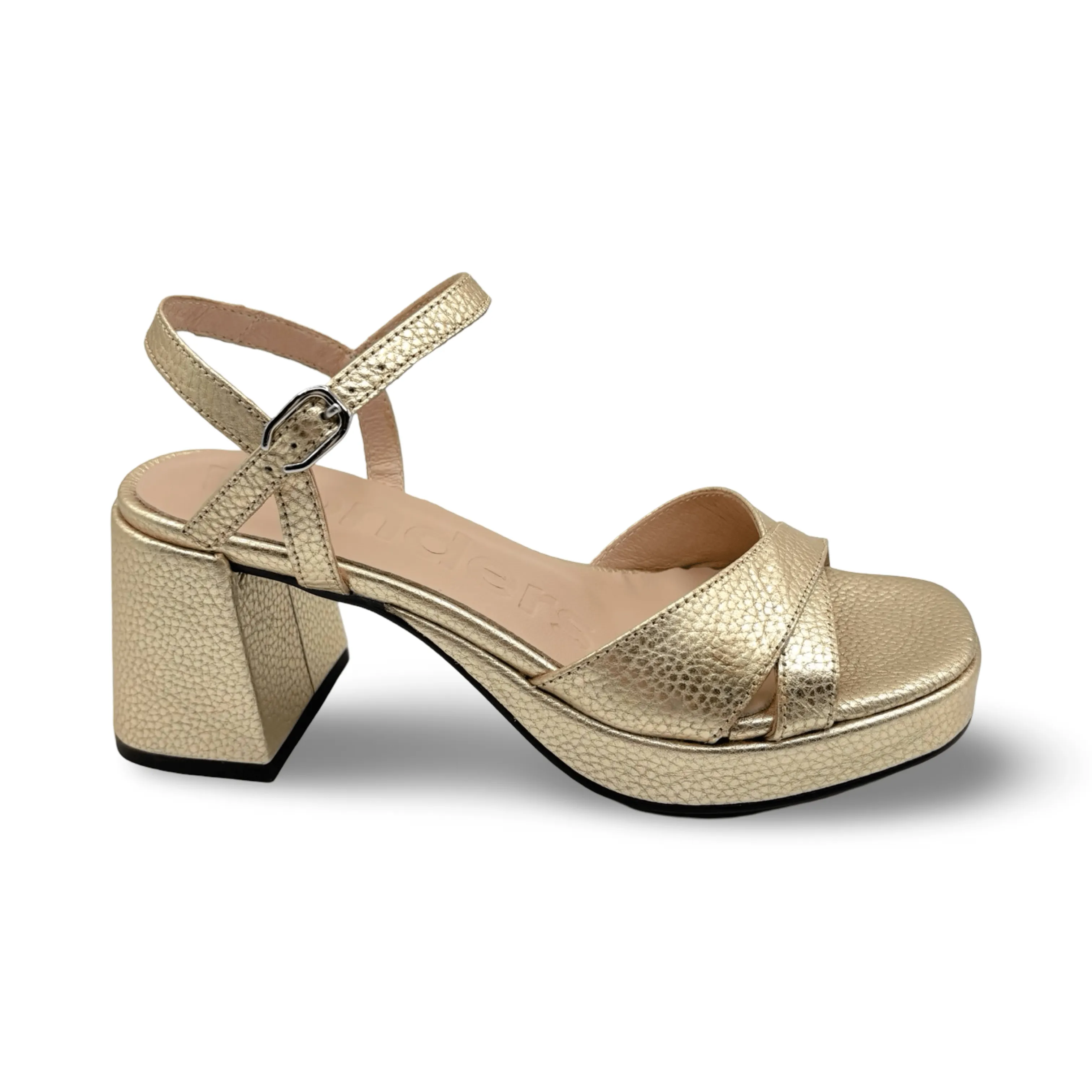G6803 Gold Platform Sandal