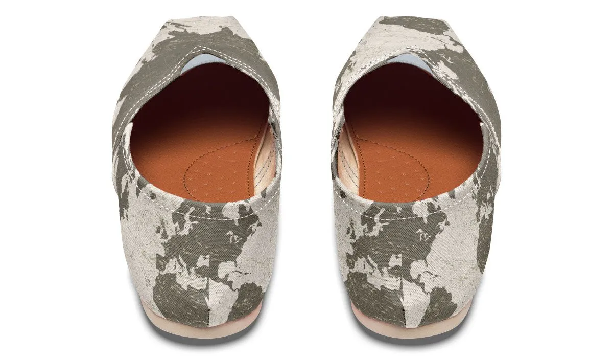 Geography Map Casual Shoes