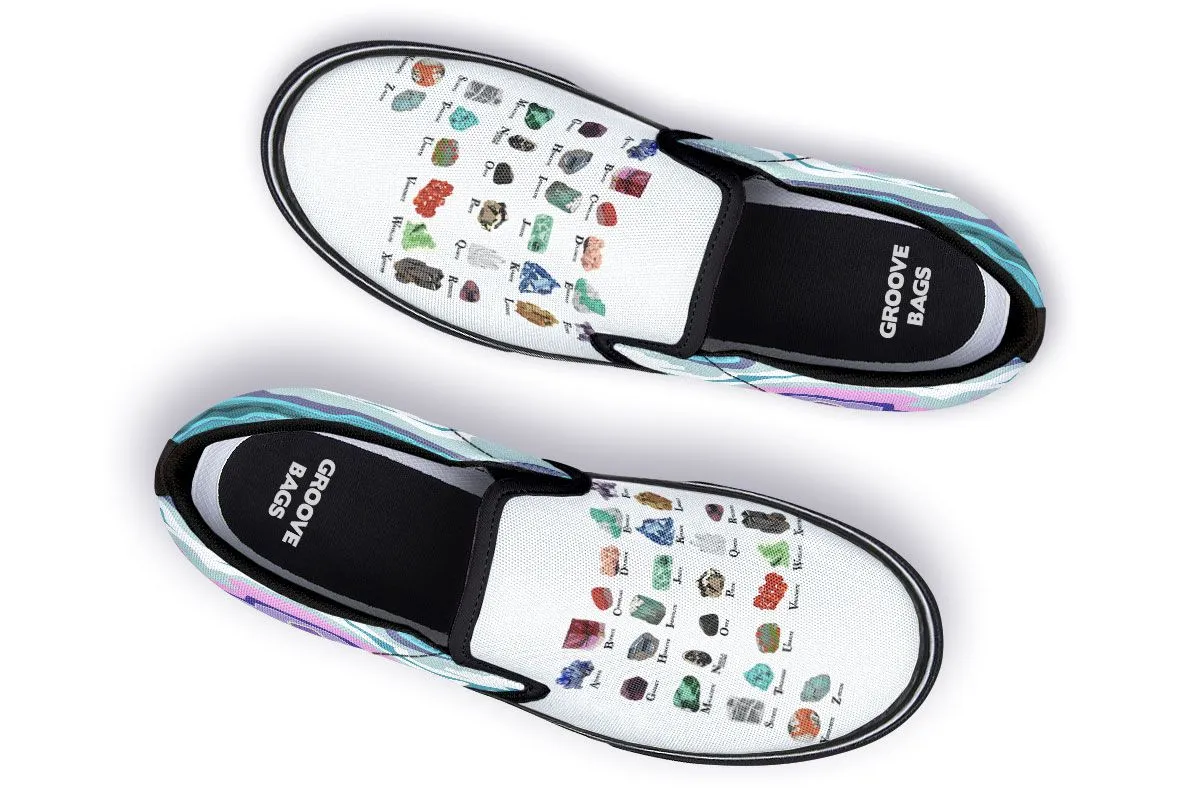 Geology Alphabet Slip-On Shoes