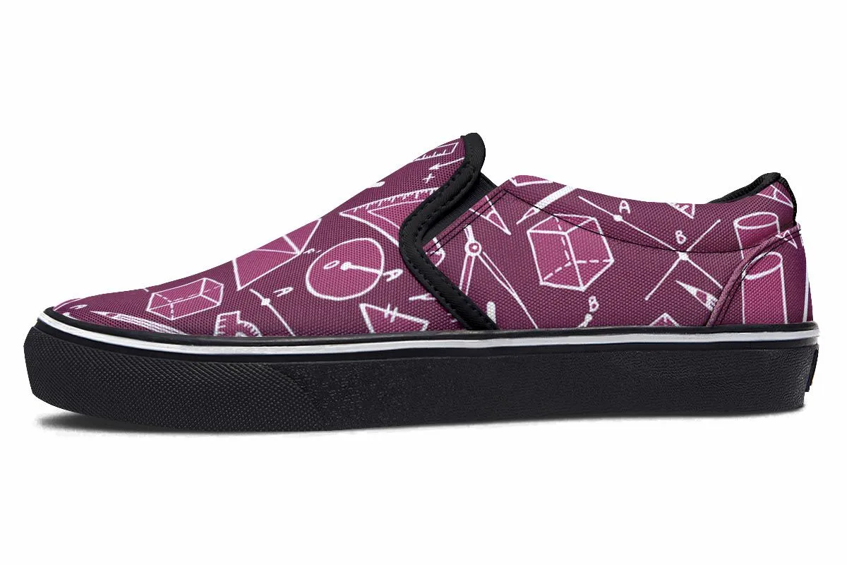 Geometry Pattern Slip-On Shoes