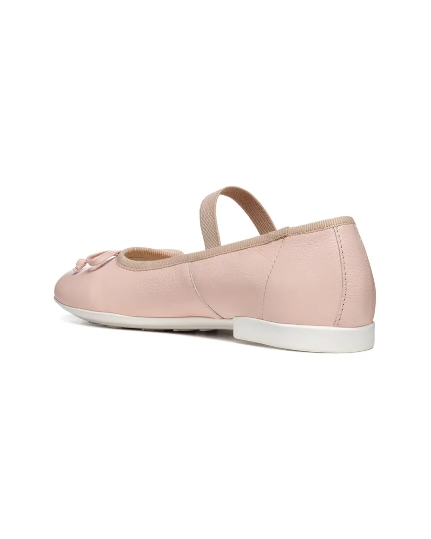 Geox Plie Leather Ballerina Flat