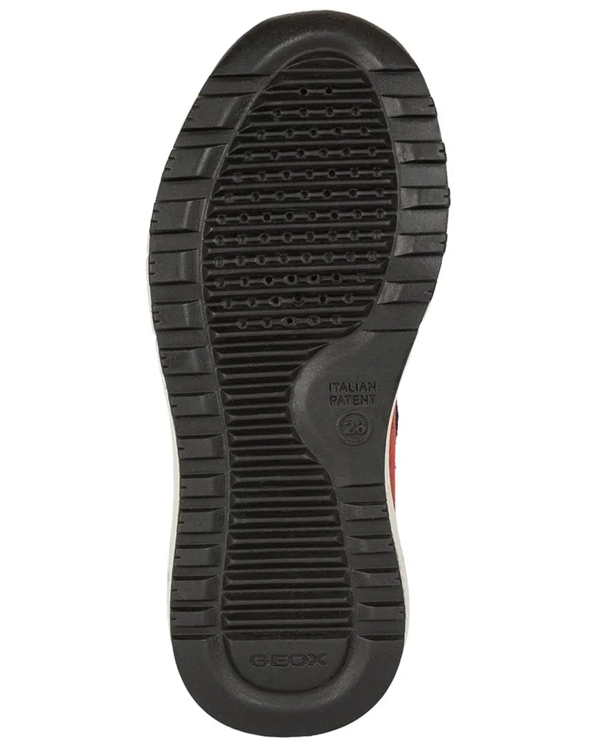 Geox Red Alben Velcro Suede Sneaker