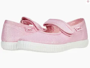 Girl Mary Jane Flat Shoes In Bubblegum Pink Metallic