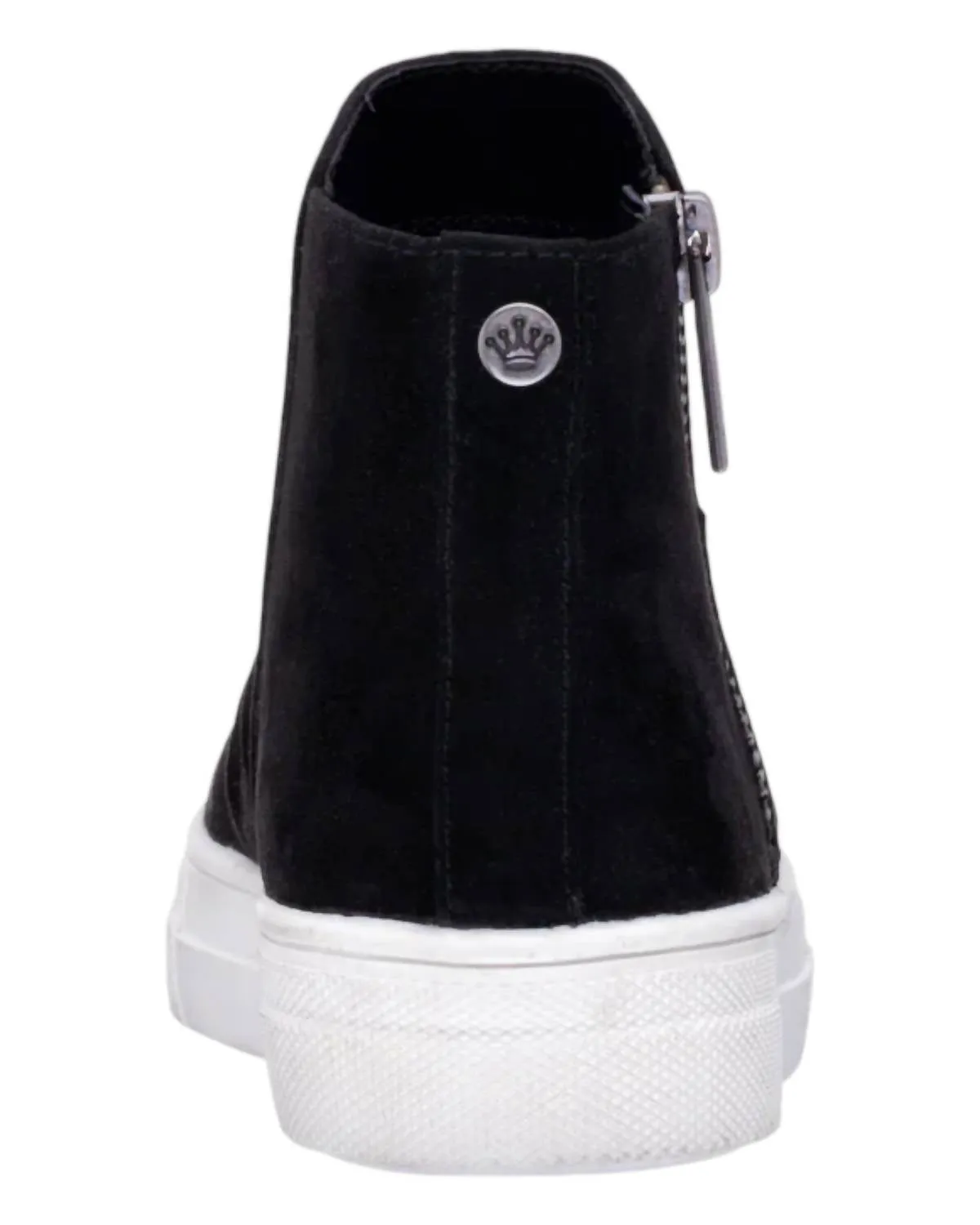 Girl's Amanda High-Top Sneakers In Black Microsuede