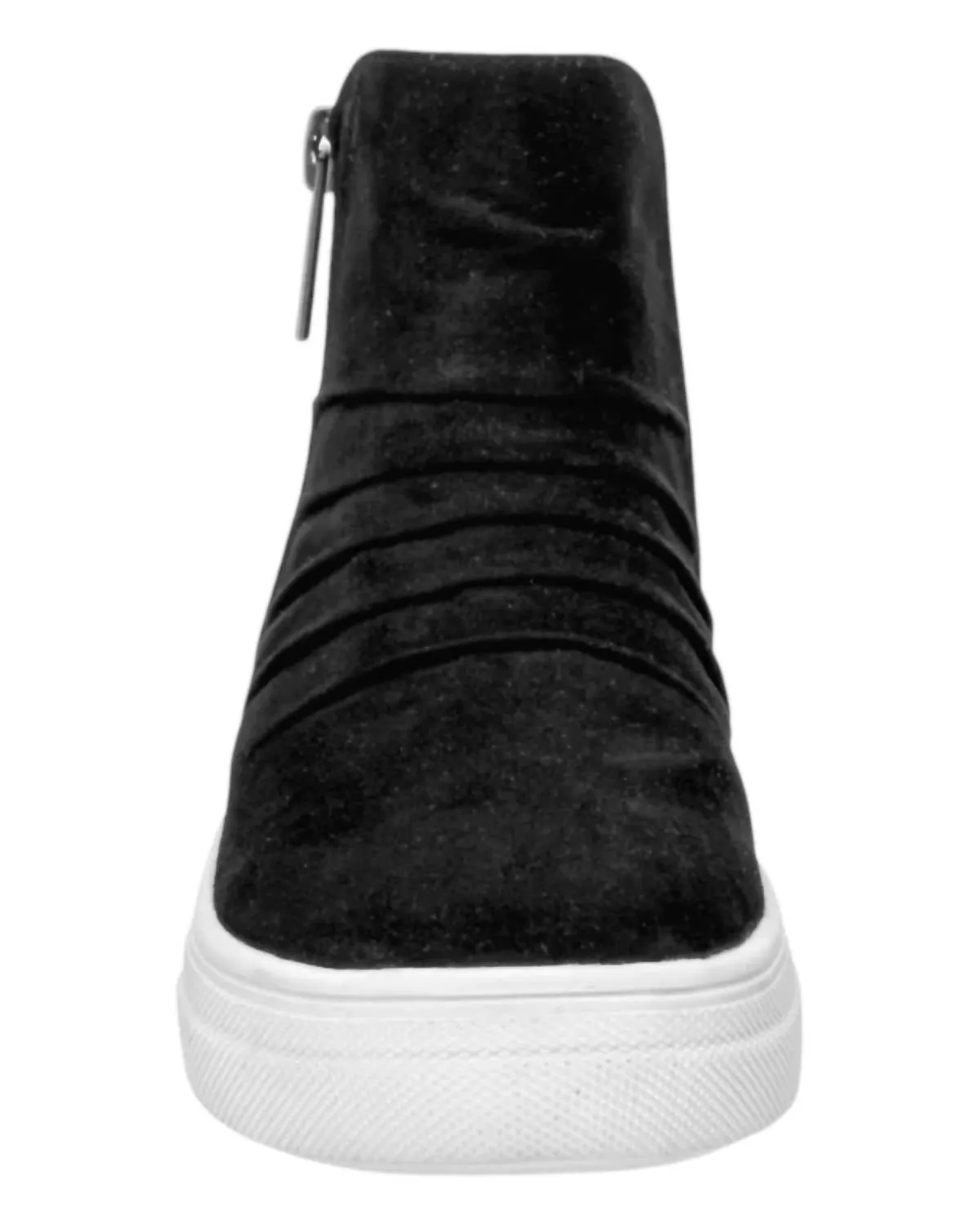 Girl's Amanda High-Top Sneakers In Black Microsuede