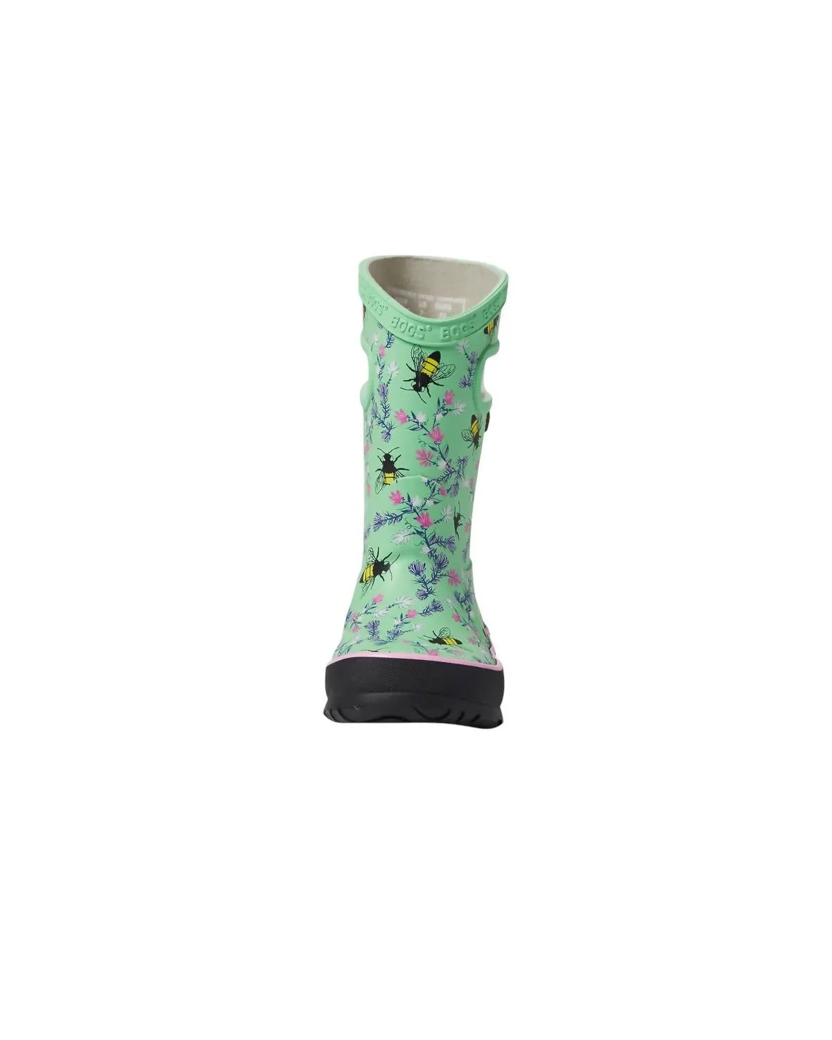 Girl's Bees Rain Boots In Green