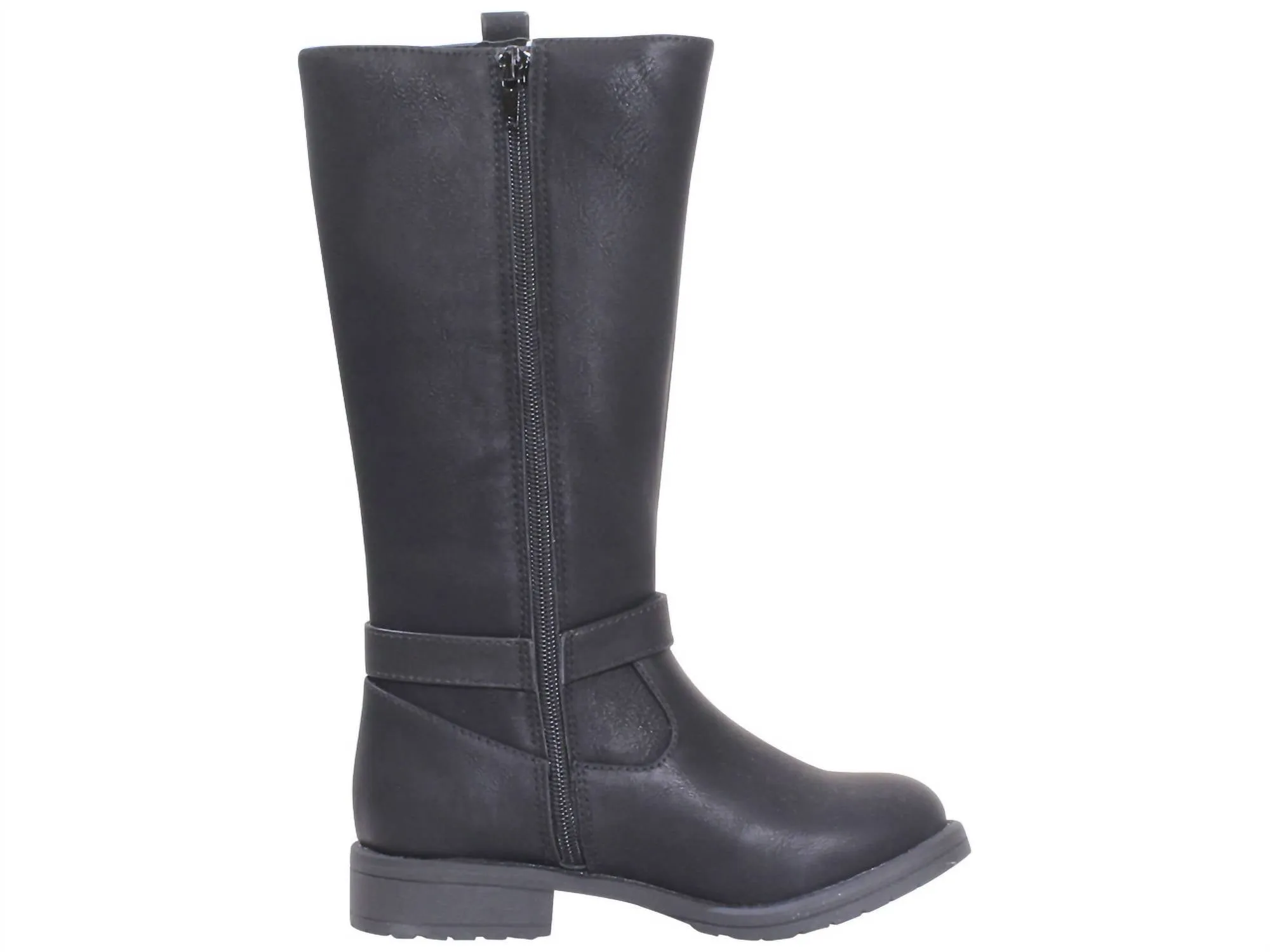 Girl's Blosum Knee High Boots In Black