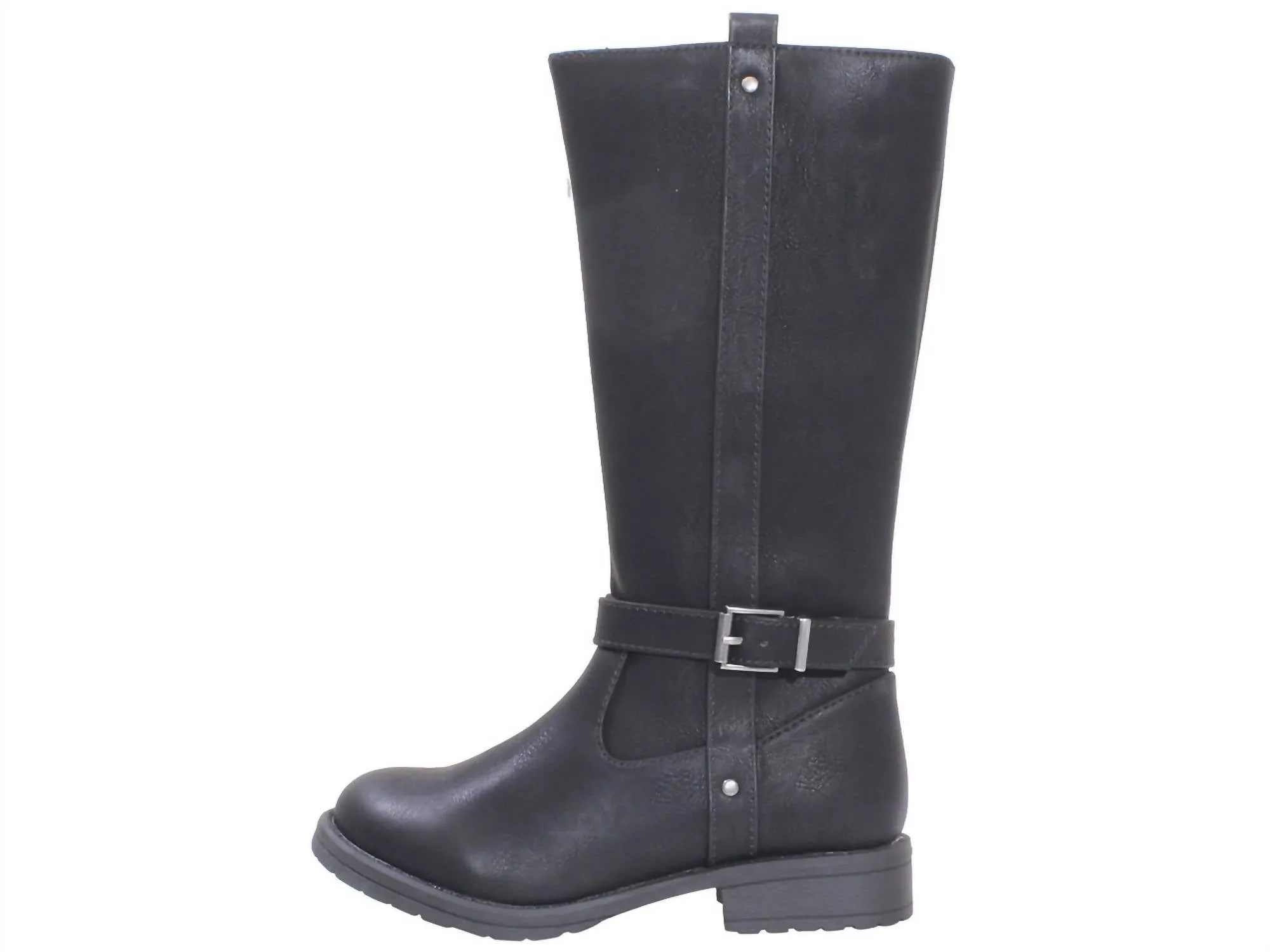 Girl's Blosum Knee High Boots In Black