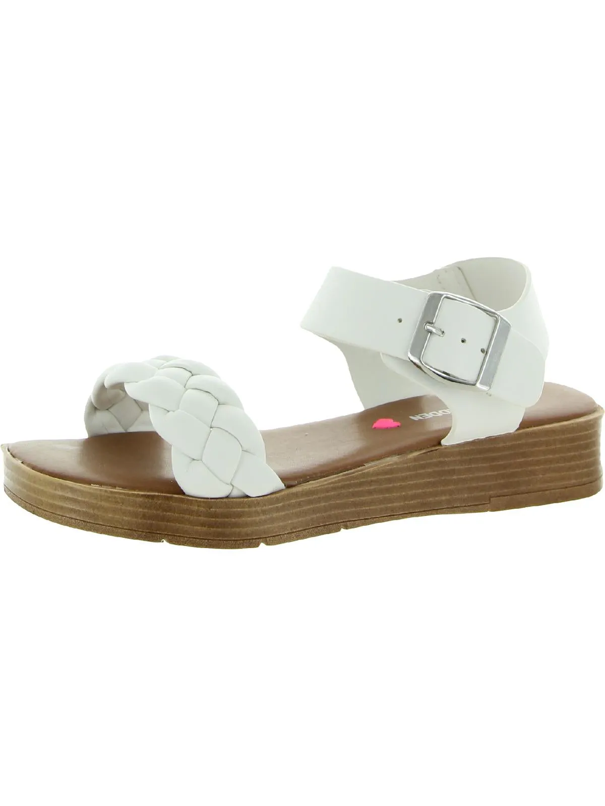Girls Braided Open Toe Wedge Sandals