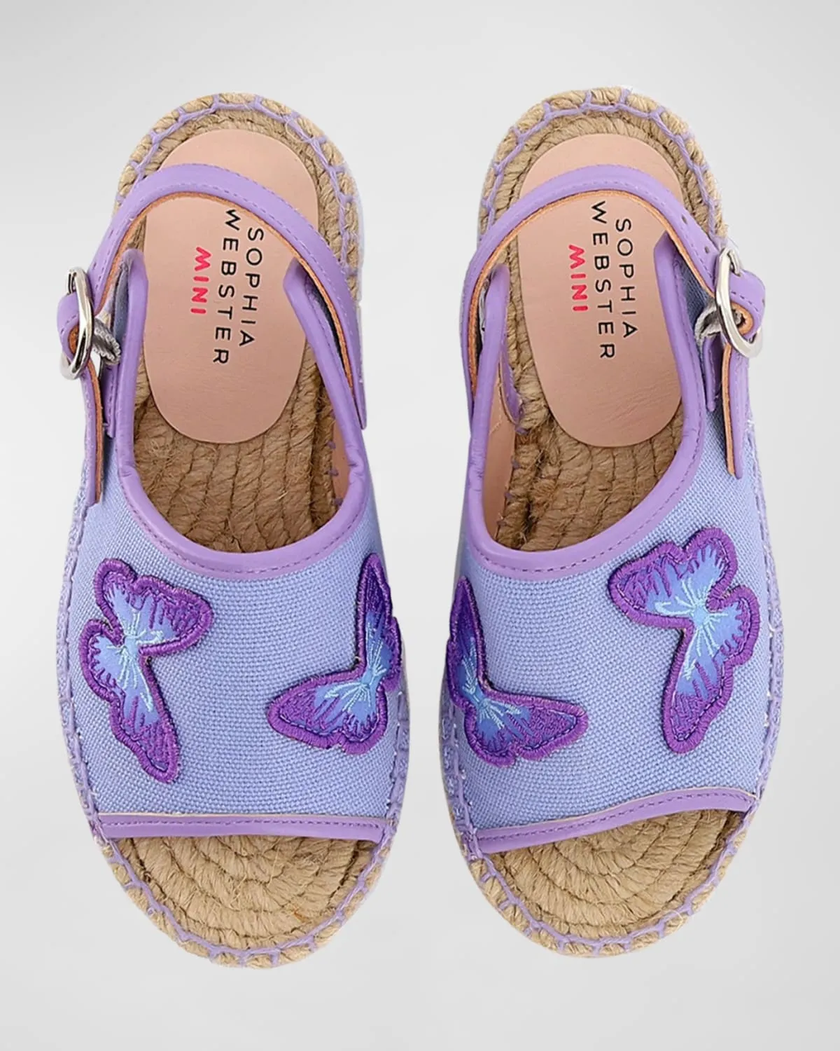 Girl's Butterfly Embroidered Espadrille Sandals