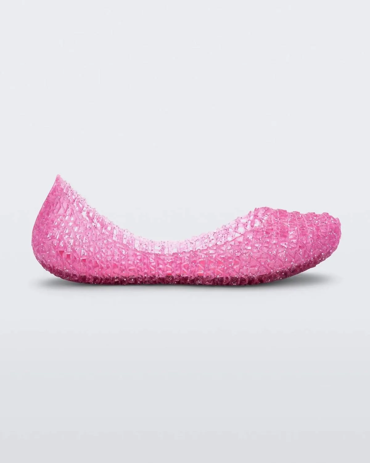 Girl's Campana Papel Flat In Pink Glitter