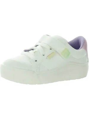 Girls Faux Leather Adjustable Casual and Fashion Sneakers