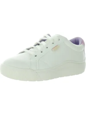 Girls Faux Leather Slip On Casual and Fashion Sneakers